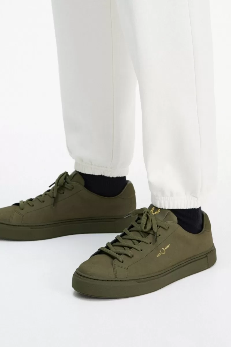 Fred Perry B71 Mens Tennis Shoes Uniform 141 1 ZOOM - Fred Perry B71 Men's Tennis Shoes Uniform Green Gold XLBGM7940