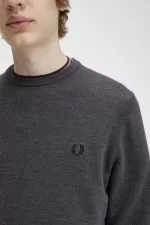 Fred Perry Classic Crew Neck Men’s Jumper Dark Grey Marl ARXDU3759