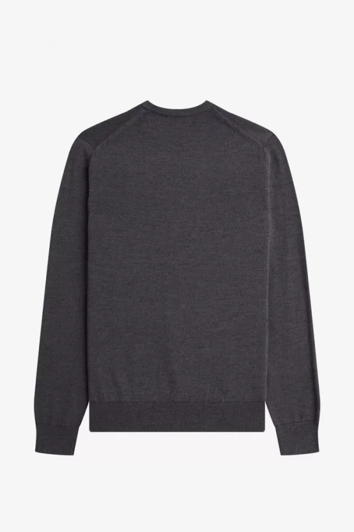 Fred Perry Classic Crew Neck Men’s Jumper Dark Grey Marl ARXDU3759