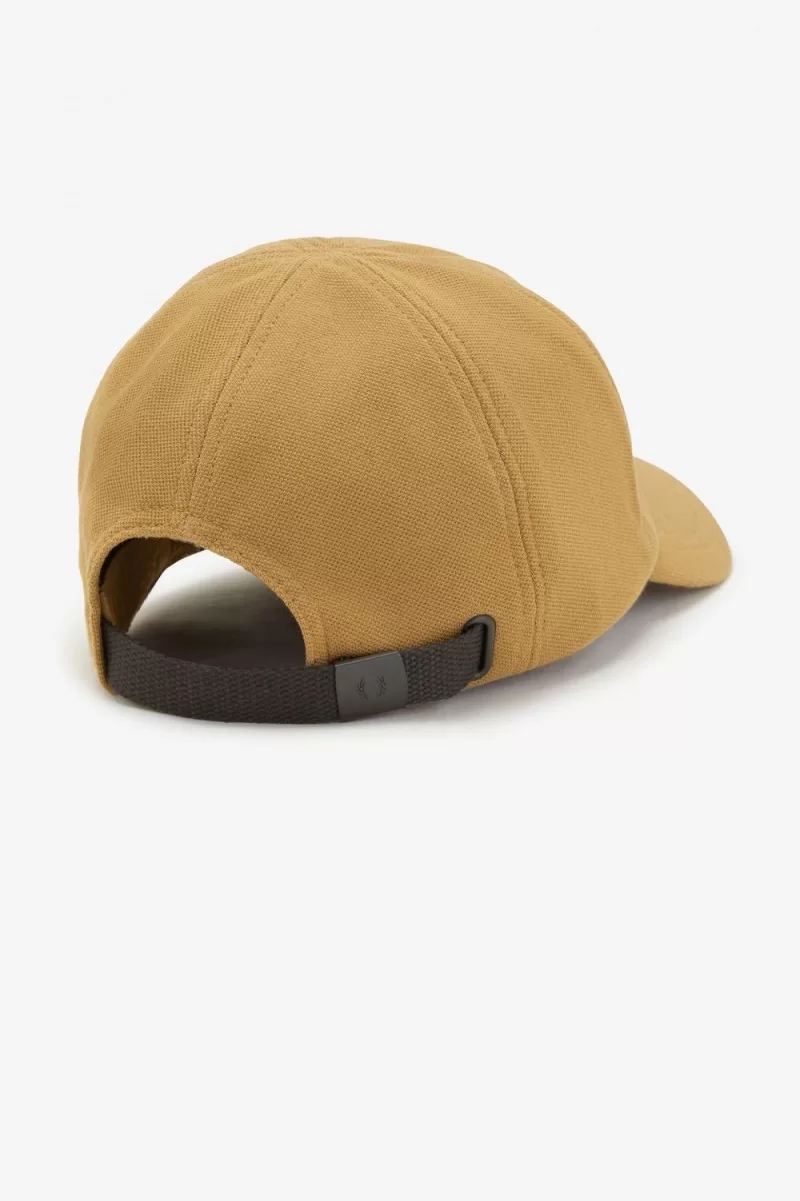 Fred Perry Classic Pique Mens Caps Dark  876 1 ZOOM - Fred Perry Classic Pique Men's Caps Dark Coffee Black RTPAF3240