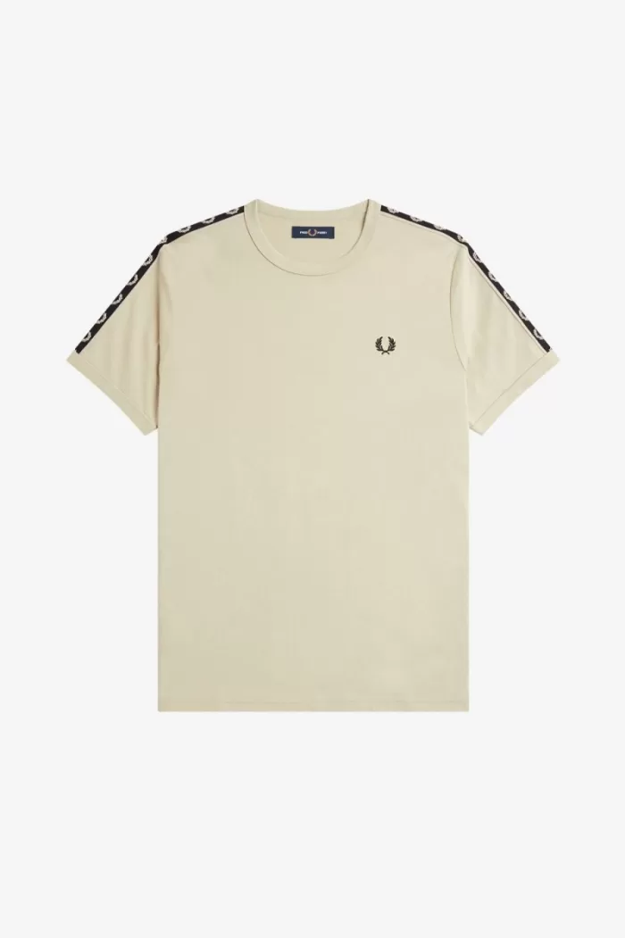 Fred Perry Contrast Tape Ringer Men’s T-Shirt Light Mint Black OBDZG6390