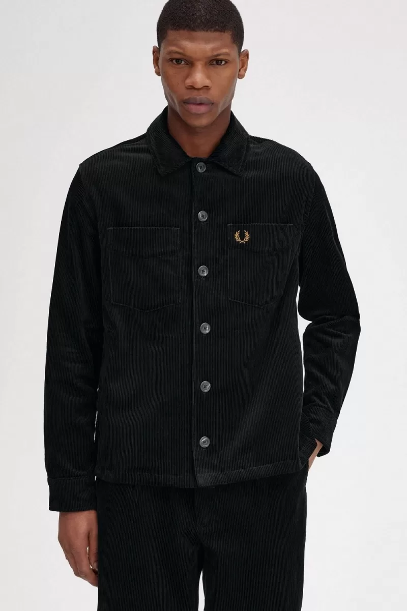 Fred Perry Cord Men’s Shirt Black ZLURK1798 Fred Perry Cord Men’s Shirt Black ZLURK1798