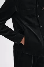 Fred Perry Cord Men’s Shirt Black ZLURK1798