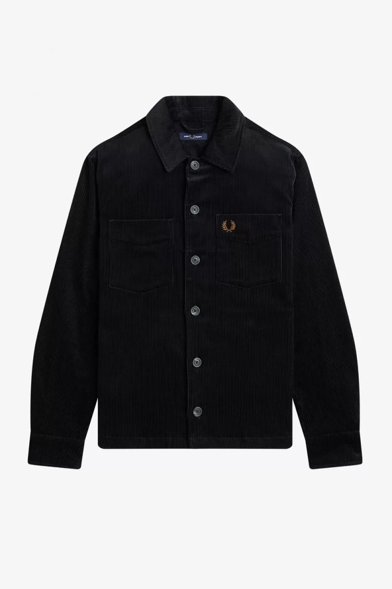 Fred Perry Cord Men’s Shirt Black ZLURK1798 Fred Perry Cord Men’s Shirt Black ZLURK1798