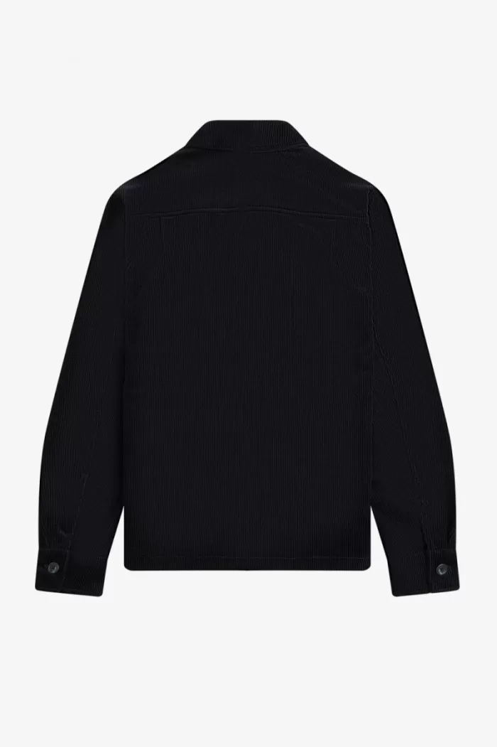 Fred Perry Cord Men’s Shirt Black ZLURK1798