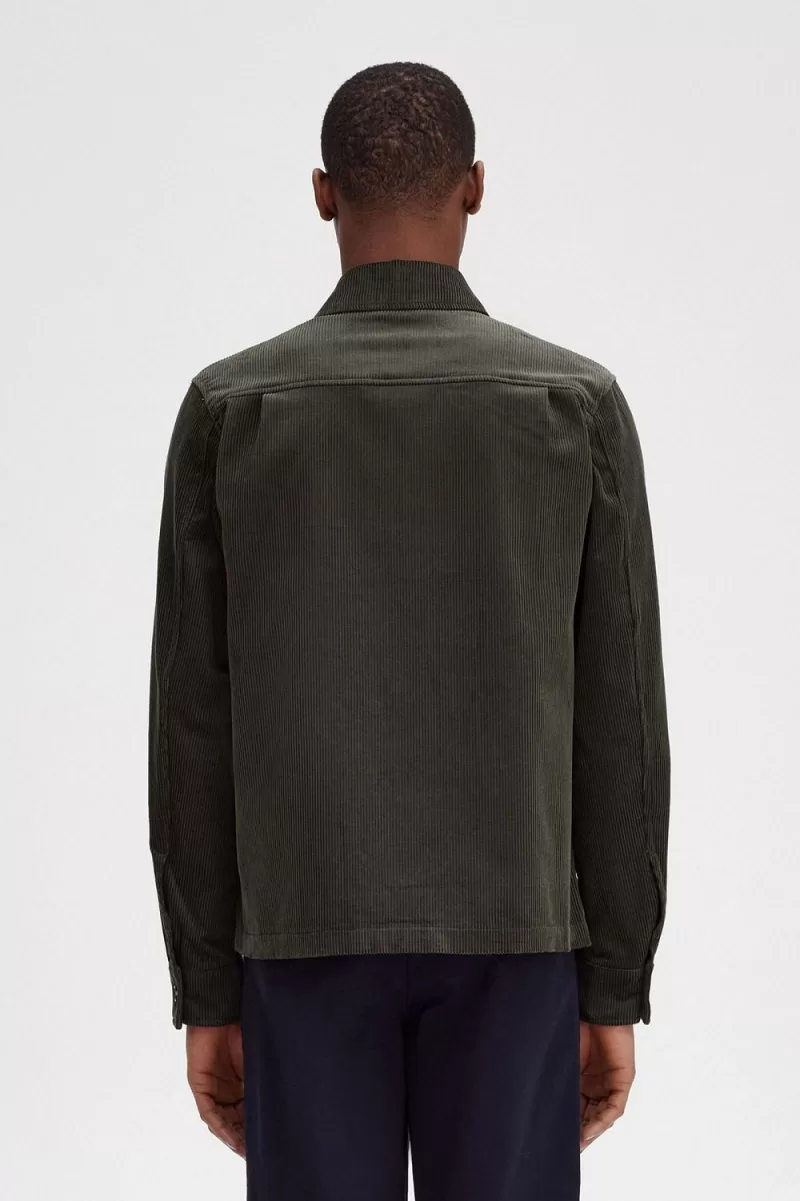 Fred Perry Cord Men’s Shirt Field Green UZNFW8130 Fred Perry Cord Men’s Shirt Field Green UZNFW8130