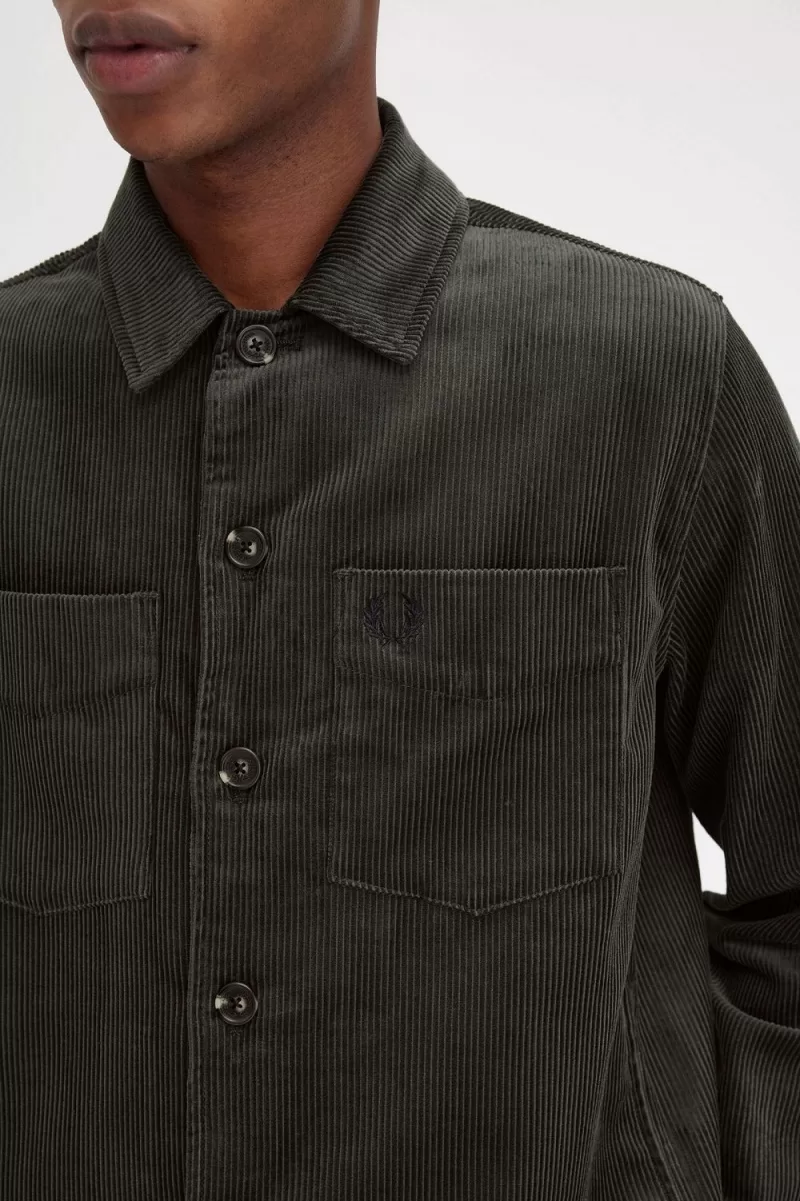 Fred Perry Cord Men’s Shirt Field Green UZNFW8130 Fred Perry Cord Men’s Shirt Field Green UZNFW8130