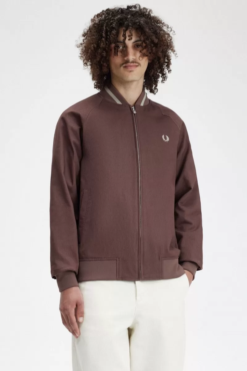 Fred Perry Corduroy Tennis Bomber Men’s Jackets Dark Red LWXJZ0861 Fred Perry Corduroy Tennis Bomber Men’s Jackets Dark Red LWXJZ0861