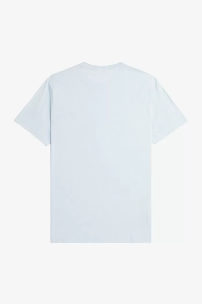 Fred Perry Crew Neck Men’s T-Shirt Light Aqua Midnight Blue YEJRU8413