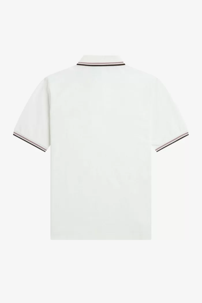 Fred Perry G3600 Women’s Shirt Snow White Dark Pink Burnt Tobacco QBOTL9150