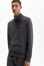 Fred Perry Half Zip Men’s Sweatshirts Anchor Grey Dark Coffee POLXB5109 Fred Perry Half Zip Men’s Sweatshirts Anchor Grey Dark Coffee POLXB5109