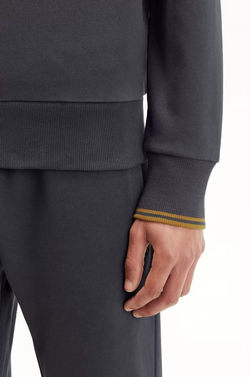 Fred Perry Half Zip Men’s Sweatshirts Anchor Grey Dark Coffee POLXB5109 Fred Perry Half Zip Men’s Sweatshirts Anchor Grey Dark Coffee POLXB5109