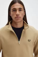 Fred Perry Half Zip Men’s Sweatshirts Green ADNVE2380