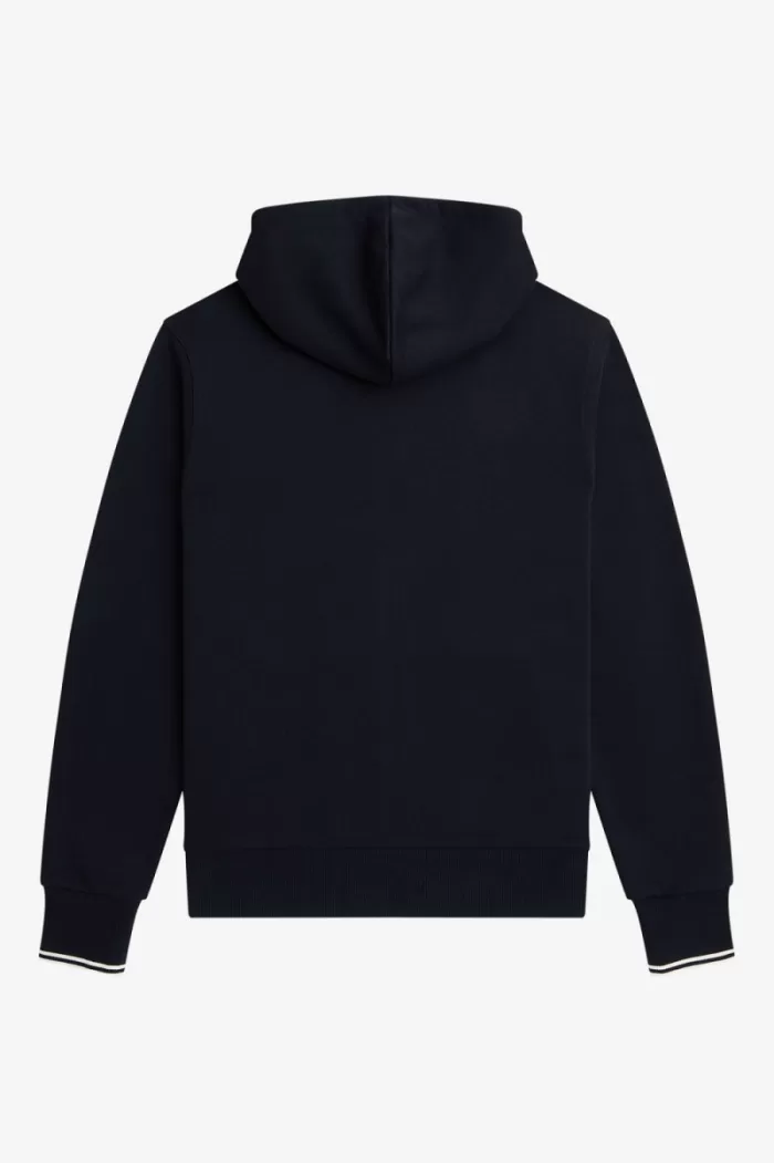 Fred Perry Hooded Zip Through Men’s Sweatshirts Navy PENVI1976