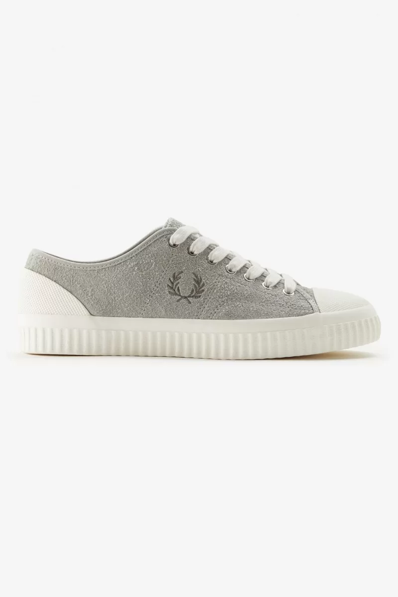 Fred Perry Hughes Low Mens Plimsolls Gre 232 ZOOM - Fred Perry Hughes Low Men's Plimsolls Grey RQVYW7596