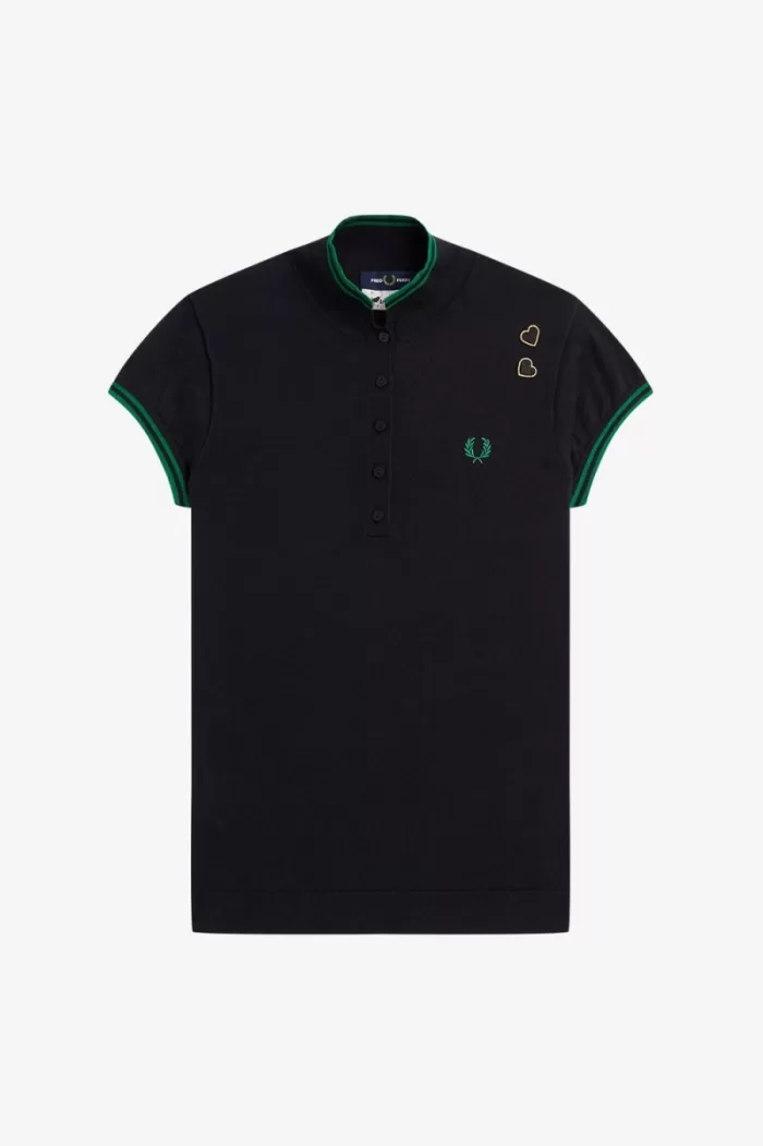 Fred Perry Knitted Women’s Shirt Black XSPFC6920