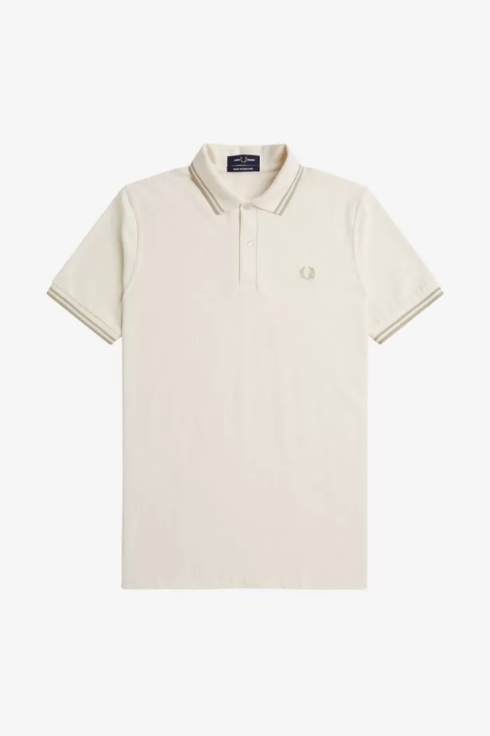 Fred Perry M12 Men’s Shirt Beige Oatmeal Oatmeal TGUOK2197