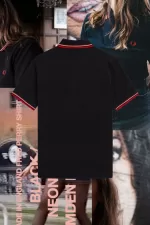 Fred Perry M12 Men’s Shirt Black Coral Heat Camden Brick RJUVZ9651