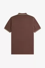 Fred Perry M3600 Men’s Shirt Dark Red Warm Grey IUZEV2361