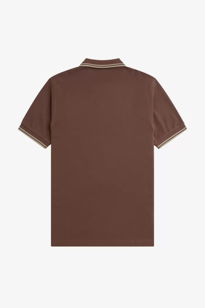 Fred Perry M3600 Men’s Shirt Dark Red Warm Grey IUZEV2361