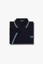 Fred Perry M3600 Men’s Shirt Navy Soft Blue Silver Blue FOZDN5063
