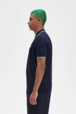 Fred Perry M3600 Men’s Shirt Navy Soft Blue Silver Blue FOZDN5063