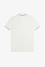 Fred Perry M3600 Men’s Shirt Snow White Oatmeal Green FERGX5814
