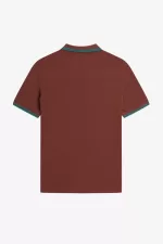 Fred Perry M3600 Men’s Shirt Whisky Brown Deep Mint Deep Mint LUAXM4790