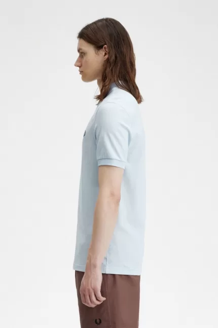 Fred Perry M6000 Men’s Shirt Light Aqua Midnight Blue OWXLT3682