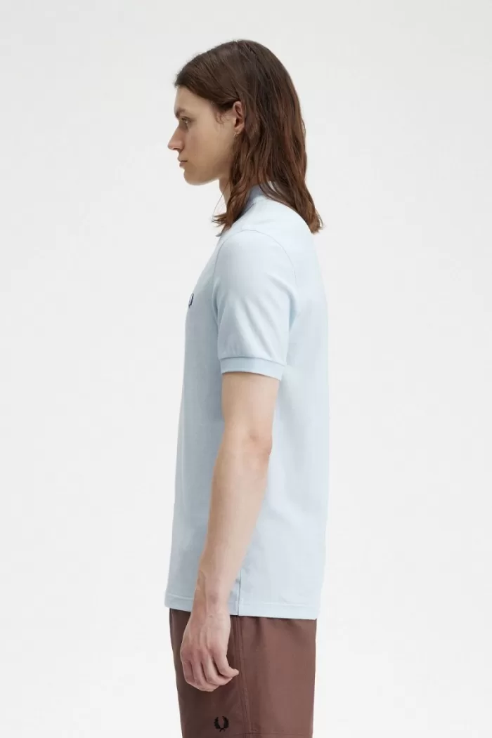 Fred Perry M6000 Men’s Shirt Light Aqua Midnight Blue OWXLT3682