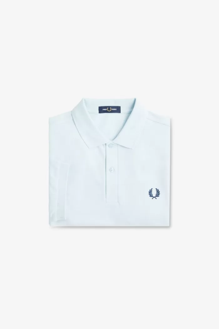 Fred Perry M6000 Men’s Shirt Light Aqua Midnight Blue OWXLT3682