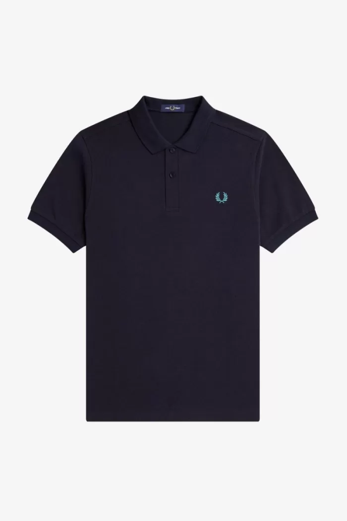 Fred Perry M6000 Men’s Shirt Navy Deep Mint HWQRN8309