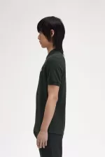 Fred Perry M6000 Men’s Shirt Night Green Snow White HUZYV6127