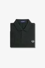 Fred Perry M6000 Men’s Shirt Night Green Snow White HUZYV6127