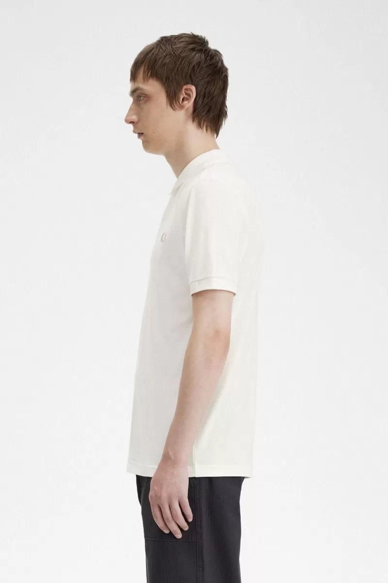 Fred Perry M6000 Mens Shirt Snow White G 439 1 ZOOM - Fred Perry M6000 Men's Shirt Snow White Green OHDGX3091