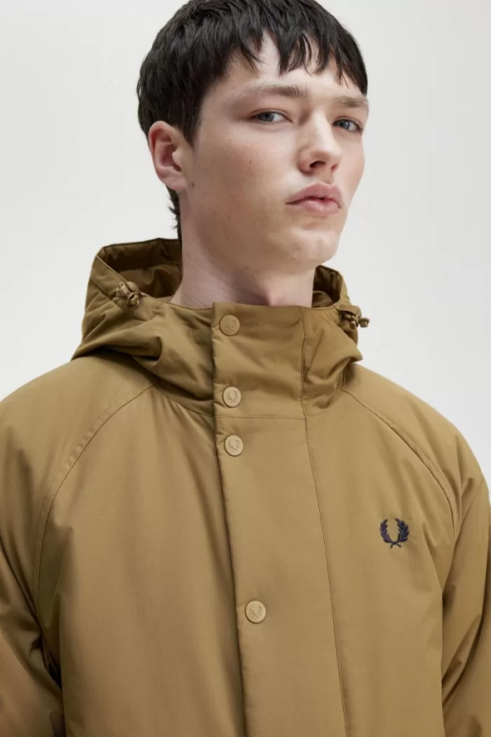 Fred Perry Padded Zip Through Men’s Jackets Brown ZXTHJ9012