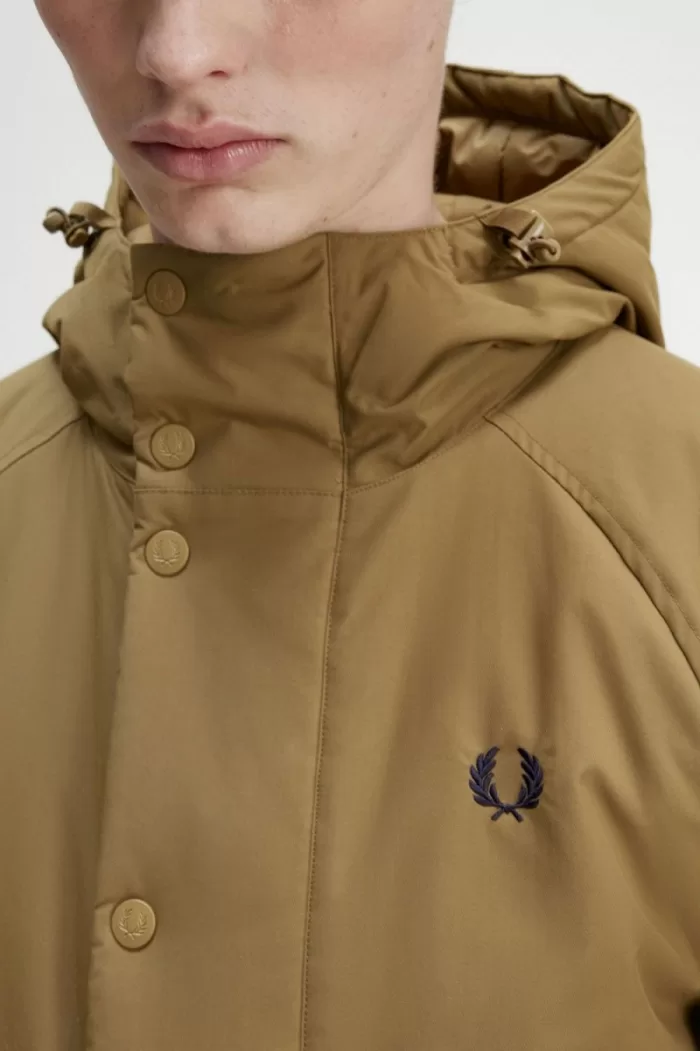 Fred Perry Padded Zip Through Men’s Jackets Brown ZXTHJ9012