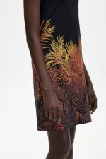 Fred Perry Palm Print Piqué Women’s Dress Black AGOWR8546