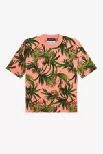 Fred Perry Palm Print Women’s Jumper Coral Heat HFKNR9205