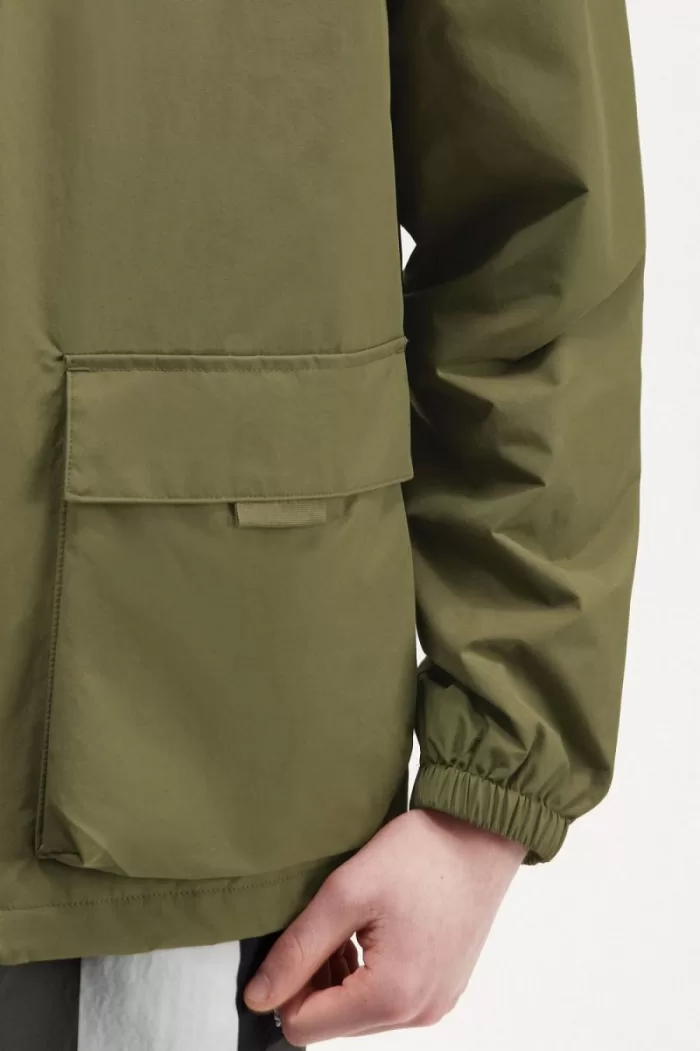Fred Perry Patch Pocket Zip Through Men’s Jackets Uniform Green HTPSA1924