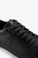 Fred Perry Spencer Men’s Tennis Shoes Black Night Green VQTPY8024