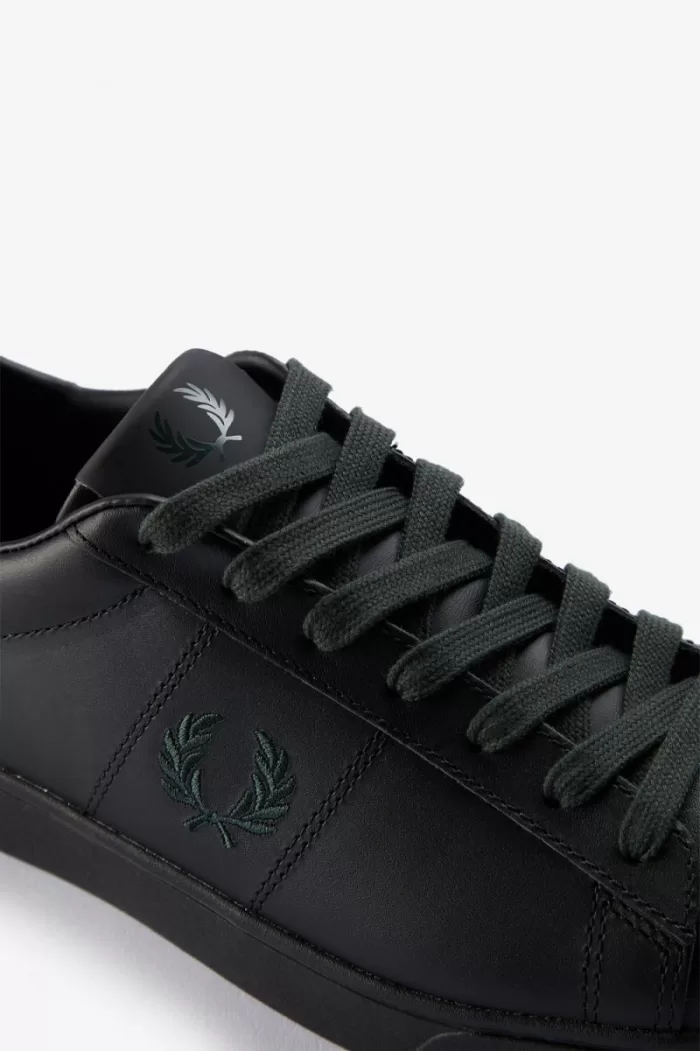 Fred Perry Spencer Men’s Tennis Shoes Black Night Green VQTPY8024