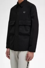 Fred Perry Utility Men’s Shirt Black QOGWA5194