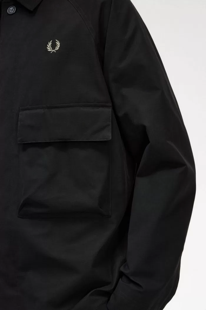 Fred Perry Utility Men’s Shirt Black QOGWA5194