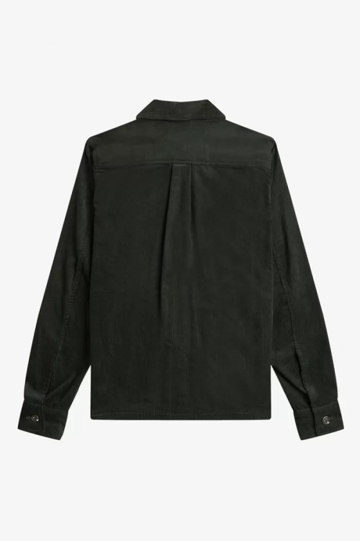 Fred Perry Waffle Cord Men’s Shirt Night Green BQHDI7094