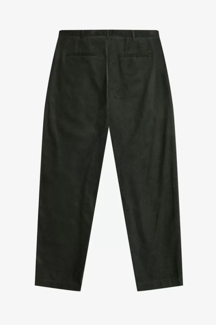 Fred Perry Waffle Cord Tapered Men’s Pants Night Green WKZAX1365