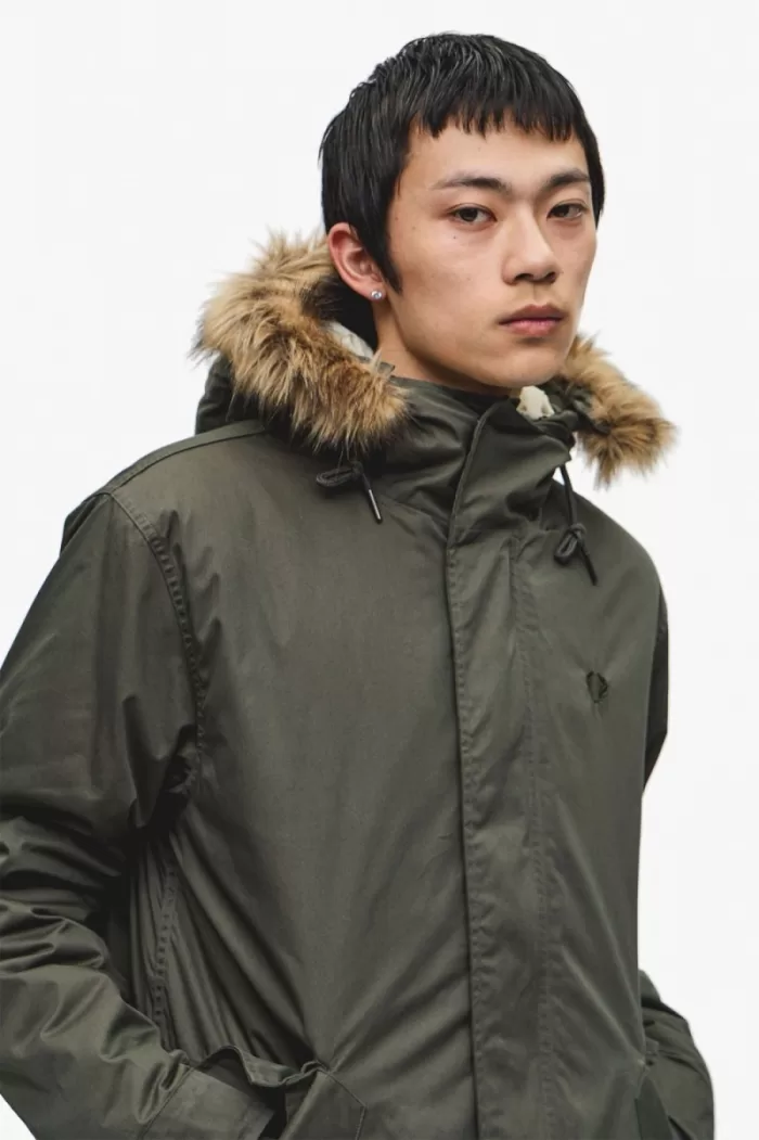 Fred Perry Zip-In Liner Men’s Parka Field Green WGCSO7526
